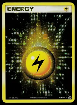 Pokemon Card - Lightning Energy Emerald 104/106 Reverse Holo - Image 1