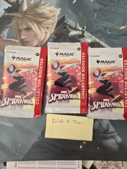 3x Magic The Gathering MTG Marvel Spiderman Collector Booster Pack Sealed - Image 3
