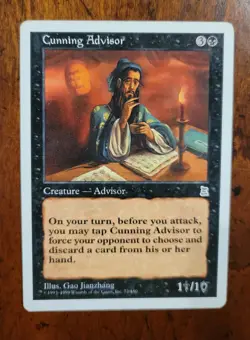 Cunning Advisor x1 MTG Portal Three Kingdoms P3K Magic Heavy Play HP English - Image 1