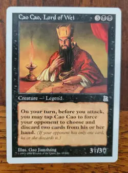 Cao Cao Lord of Wei x1 MTG Portal Three Kingdoms P3K Magic Light Play LP English - Image 1