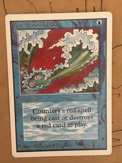 MTG Unlimited Blue Elemental Blast, Excellent Condition! - Image 5
