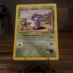 NM (Unlimited) Pokemon GIOVANNI'S NIDORAN Card GYM CHALLENGE Set 76/132 COMMON - Image 2