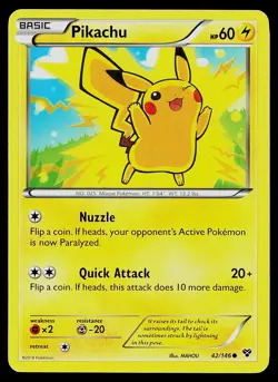 Pokemon XY Base Set 42/146 Pikachu - Image 1