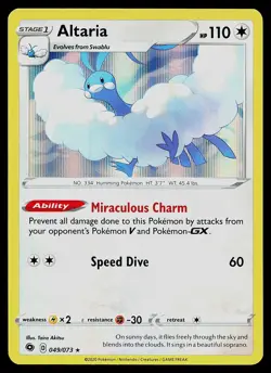 Pokemon Champion's Path 049/73 Altaria Reverse Holo - Image 1