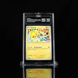 2025 POKEMON SVP EN-SV BLACK STAR PROMO WORLD CHAMPIONSHIPS #225 PIKACHU TAG 10 - Image 1
