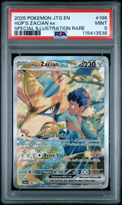 2025 POKEMON JTG EN-JOURNEY TOGETHER #186 HOP'S ZACIAN EX PSA 9 - Image 1