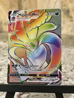 Pokemon TCG ~ Malamar VMAX Full Rainbow Holo Secret Rare Rebel Clash #198/192 NM - Image 5