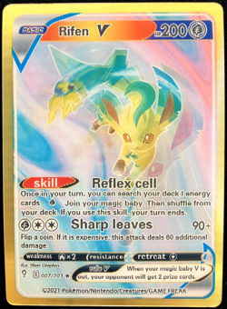 Pokemon 3D Rifen HP 200 V Basic ACG Lenticular Pokemon Card - Image 1