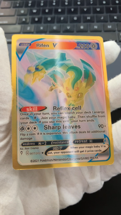 Pokemon 3D Rifen HP 200 V Basic ACG Lenticular Pokemon Card - Image 2