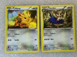 Black & White Base Set Lillipup & Herdier Bundle-2 cards (81, 82) - Image 1