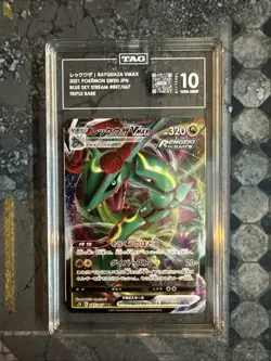 Pokemon 2021 Japanese Blue Sky Stream Rayquaza VMAX Card 47/67 Tag 10 - Image 1