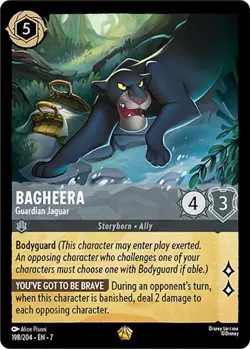 198/204 BAGHEERA GUARDIAN JAGUAR EN7 LEGENDARY DISNEY LORCANA CARD - Image 1