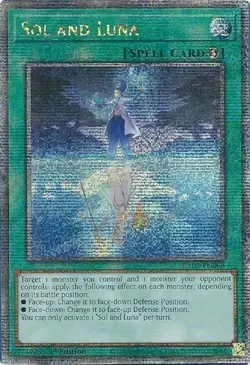 RA02-EN068 Sol and Luna : Quarter Century Secret Rare 1st Edition YuGiOh Card - Image 1