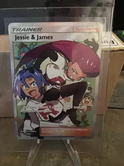 2019 Jesse And James Pokemon TCG Full Art Trainer Card 68/68 Hidden Fates NM - Image 1