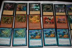 MTG 18x invasion blue red black magic card lot MP - Image 1