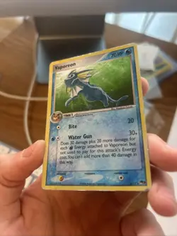 Pokemon TCG Vaporeon Holo Rare Card 6/17 Pop Series 3 - Image 4