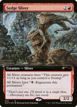 Moderate Play x 1 Sedge Sliver - Foil - Extended Art Secret Lair Drop Series - F - Image 1