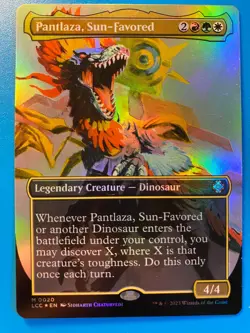 MTG 1x FOIL BORDERLESS Pantlaza, Sun-Favored 20 Lost Caverns of Ixalan x1 NM - Image 1