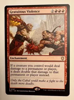 Gratuitous Violence 0197 Non Foil Rare Bloomburrow Commander MTG NM - Image 1