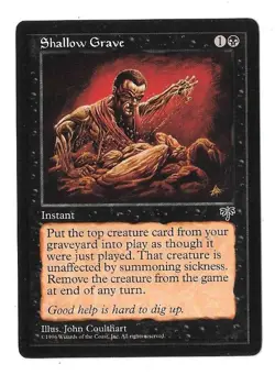 1996 MAGIC THE GATHERING MIRAGE SHALLOW GRAVE - INSTANT,NEAR MINT NM - Image 1