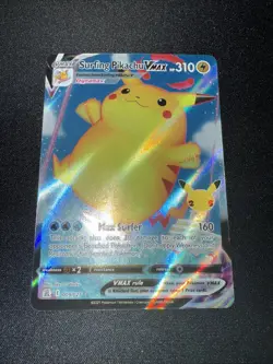 NM-Mint, English - 1 x Pokemon Surfing Pikachu VMAX - 009/025 - Ultra Rare Celeb - Image 1