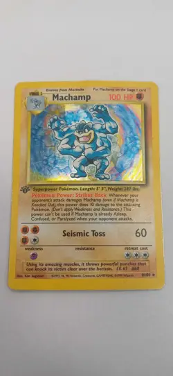 Pokemon TCG Machamp Holo 1st Edition Base Set #8/102 - HP - Image 1