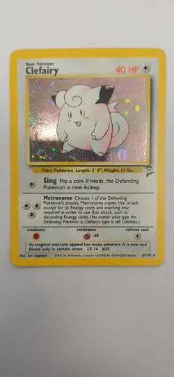 Pokemon TCG - Clefairy - 6/130 - Base Set 2 - Holo Rare - NM - Image 1