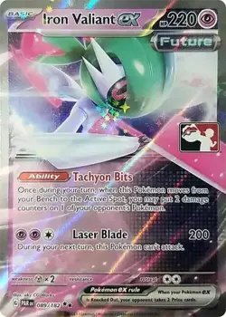 Pokemon TCG IRON VALIANT EX 089/182 PLAY! PRIZE PACK SERIES 5 COSMOS HOLO - Image 1