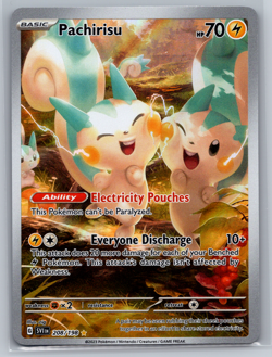 Pokemon Pachirisu 208/198 Scarlet & Violet Illustration Rare Full Art Holo NM - Image 1