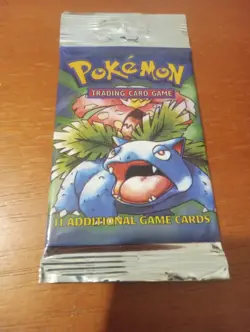 Sealed Pokemon TCG Base Set Unlimited Booster 1999, Weighs In At 20.7g. - Image 1