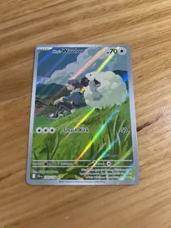 Pokemon TCG Journey Together Hop's Wooloo Illustration Rare JTG EN 170/159 - Image 1