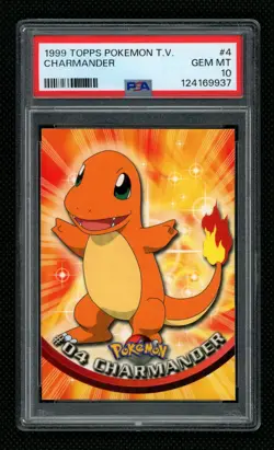 1999 Topps Pokemon T.V. Charmander #4 PSA 10 Gem Mint - Fire Type - Image 1