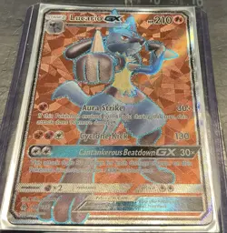 Lucario GX (Full Art) 122/131 Sm-Forbidden Light Holo. Pokemon TCG - Image 1