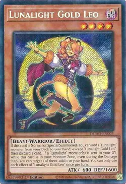 Yu-gi-oh! Lunalight Gold Leo (DUAD-EN005) Secret Rare - Image 1
