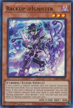 Yu-Gi-Oh - Backup @ Ignister, ALIN-EN002, Ultra Rare. 1st Edition, Mint - Image 1