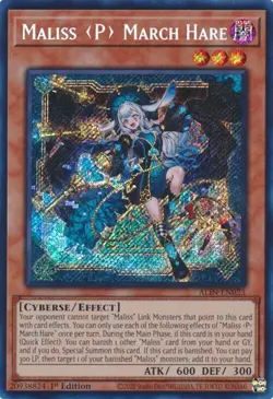 Maliss P March Hare Yu-Gi-Oh! ALIN-EN023 1st Secret Rare - Image 1