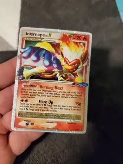 Infernape LV X DP10 Pokemon Card Diamond and Pearl Black Star Promo Rare Holo LP - Image 1