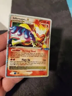 Infernape LV X DP10 Pokemon Card Diamond and Pearl Black Star Promo Rare Holo LP - Image 2