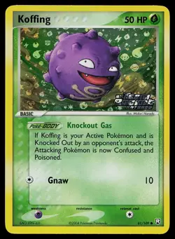 Pokemon Card - Koffing Team Rocket Returns 61/109 Reverse Holo Stamped - Image 1