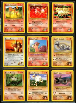 Pokemon GYM HEROES Set NEAR COMPLETE Unlimited Edition COMMON Cards Non Holo Lot - Image 2