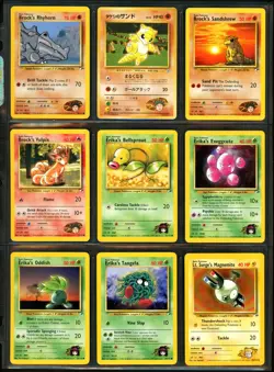 Pokemon GYM HEROES Set NEAR COMPLETE Unlimited Edition COMMON Cards Non Holo Lot - Image 3
