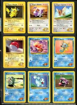 Pokemon GYM HEROES Set NEAR COMPLETE Unlimited Edition COMMON Cards Non Holo Lot - Image 4