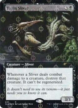 MTG English Toxin Sliver (Extended Art) (Step-and-Compleat Foil) NM Foil - Image 1