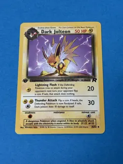 Pokemon TCG Dark Jolteon 38/82 1st Edition Team Rocket NEAR MINT - Image 1