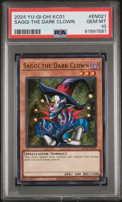2024 YU-GI-OH! KC01-25TH ANV ULTIMATE KAIBA SET SAGGI THE DARK CLOWN PSA 10 - Image 1