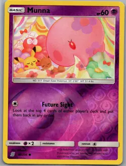 Munna 88/236 Reverse Holo SM - Unified Minds - Pokemon Card - NM - Image 1