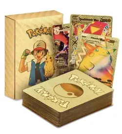 55 Pcs Gold Foil Pokemon Cards Pack - VMAX GX TCG Rare Card Lot/collectible/gift - Image 2