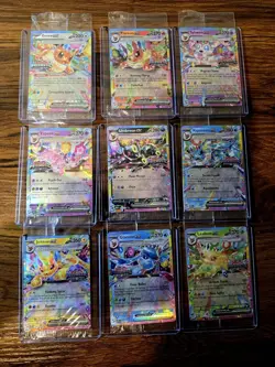 Prismatic Evolutions Surprise Box Stamped EX Promo Cards NM 9/9 Complete Set. 7 - Image 1