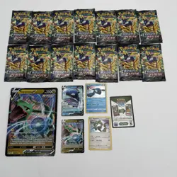 Pokemon TCG Crown Zenith Sea And Sky Collection 14 Booster Packs & Promo Cards - Image 1