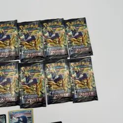Pokemon TCG Crown Zenith Sea And Sky Collection 14 Booster Packs & Promo Cards - Image 4